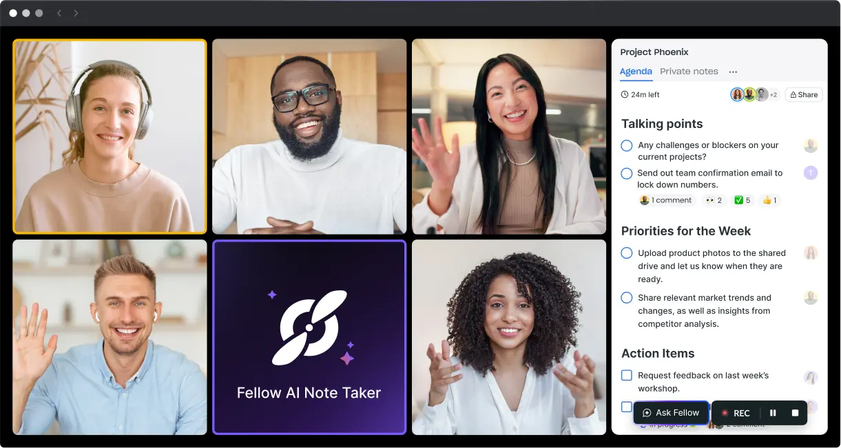 Fellow app screenshot