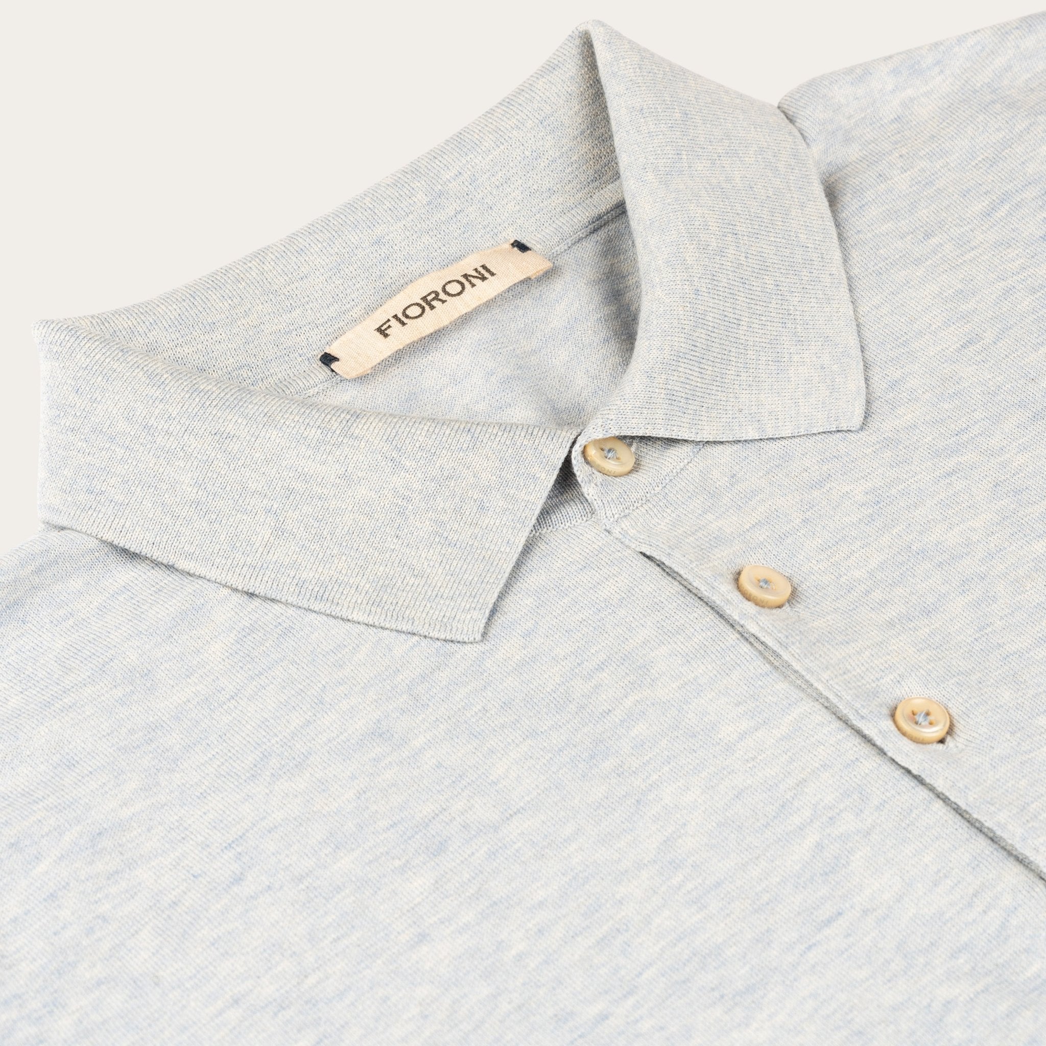 Lightweight polo - style sweater in pure cotton - Mandelli UK