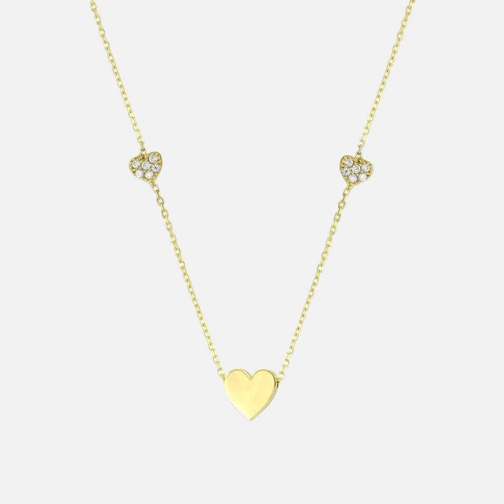 Assos Kalp Figürlü 14 Ayar Altın Kolye Şık Tasarım