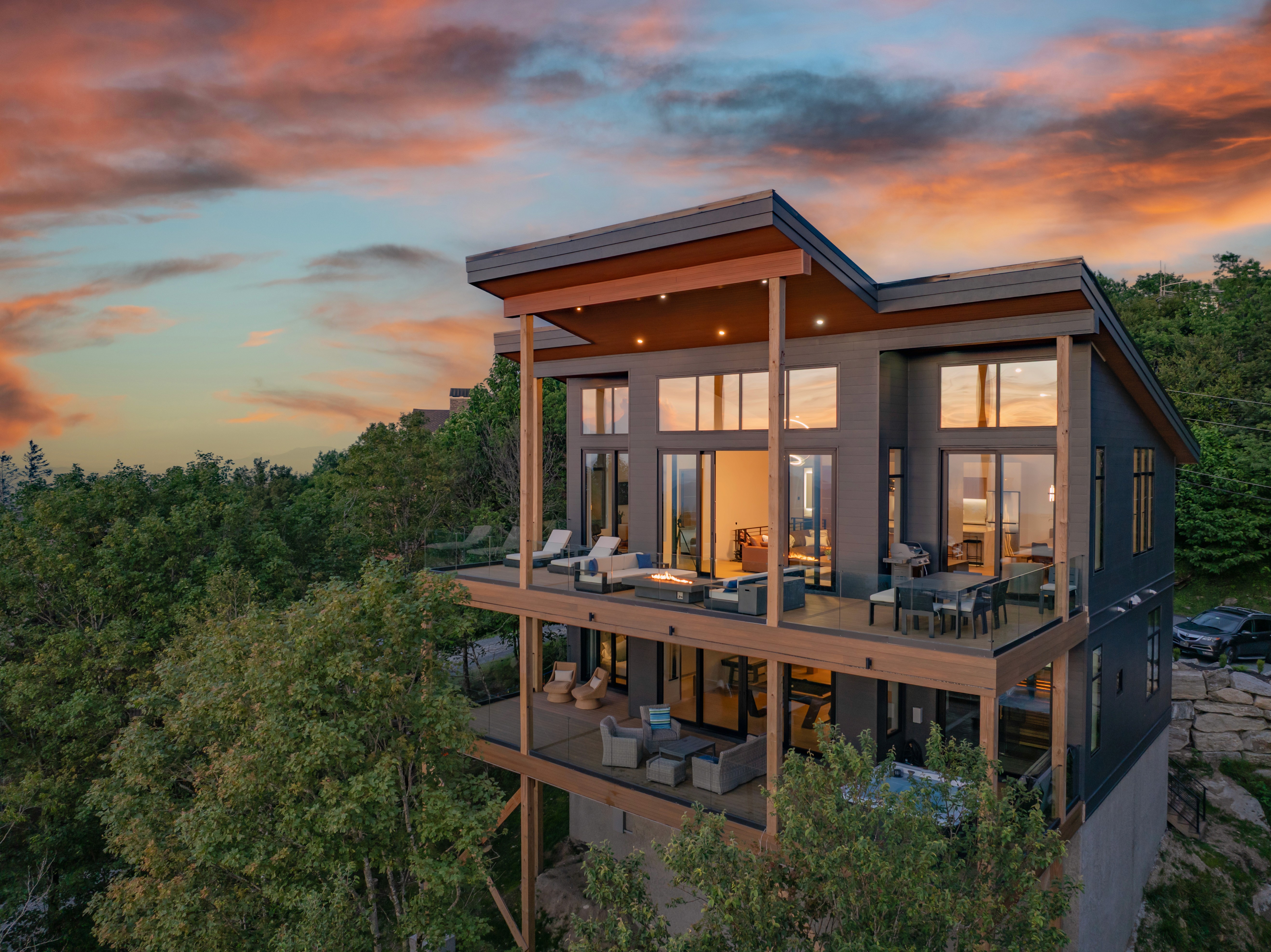 beech mountain with blue ridge mountains in the background
