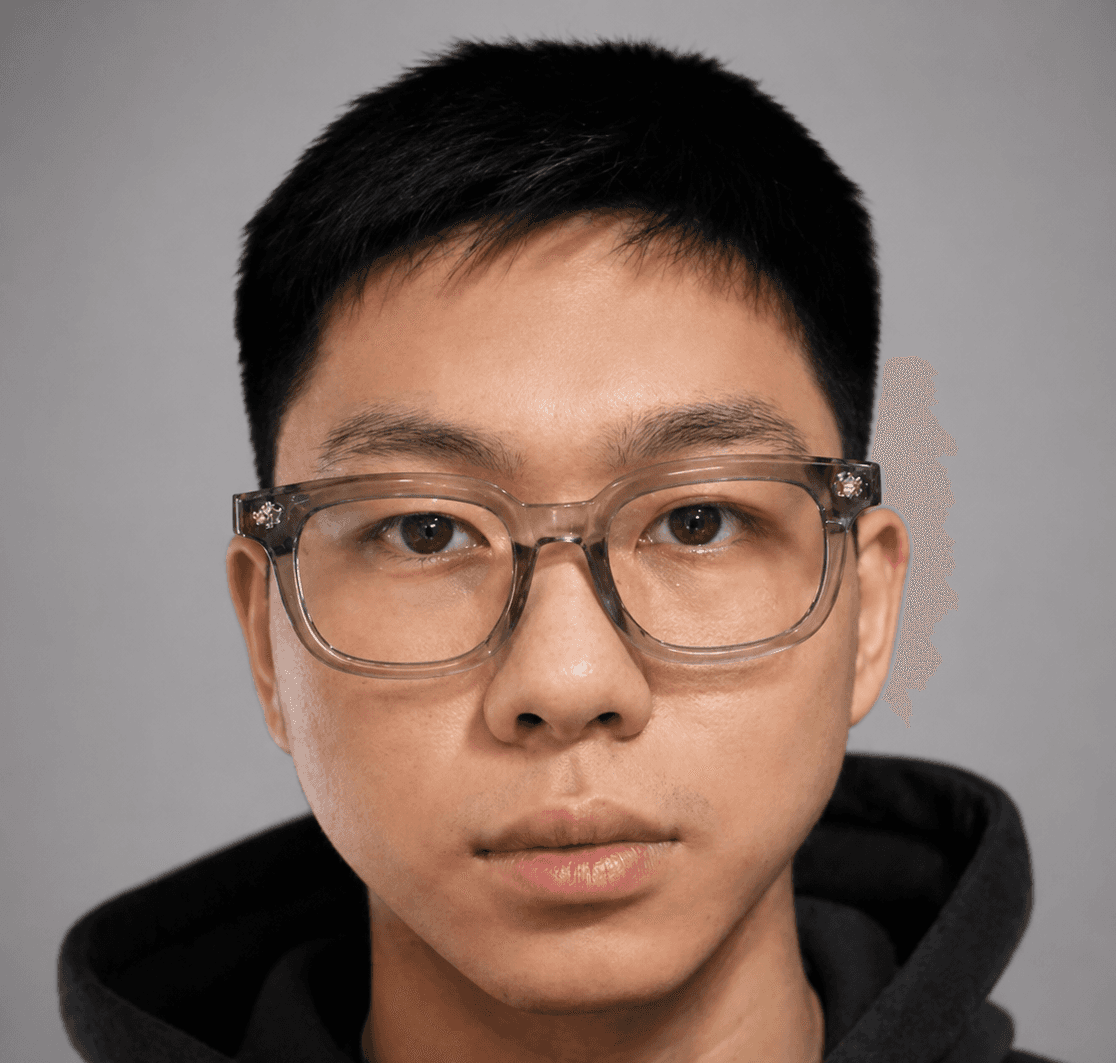 Portrait of a young man on a blue background