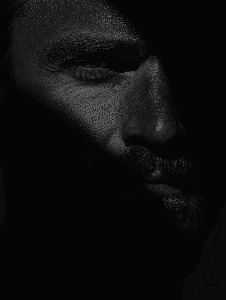 Closeup of a mans face