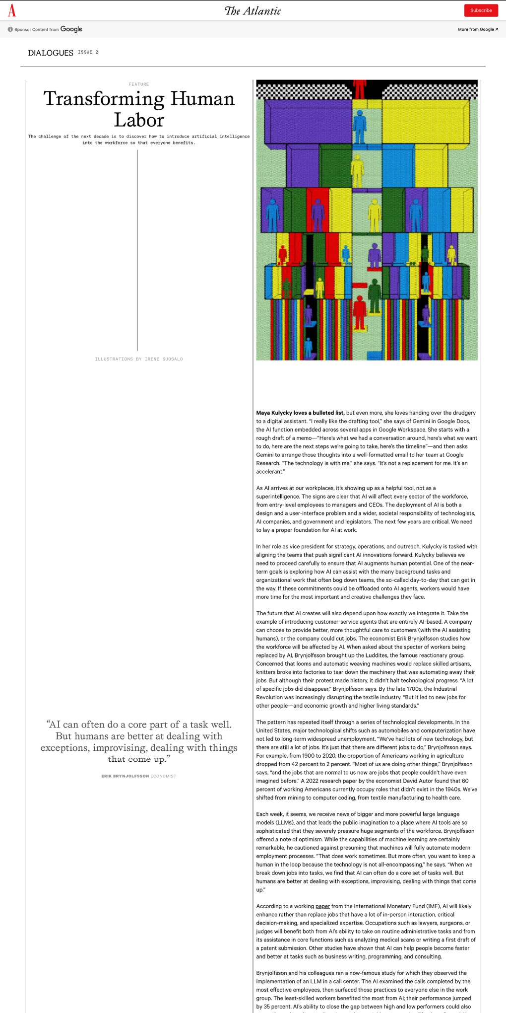 Screenshot of the article