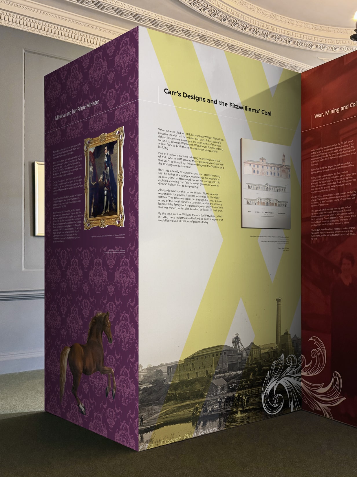 Free Standing Museum Exhibition Display Panels