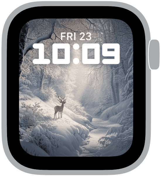 an apple watch face from the winter wonderland collection