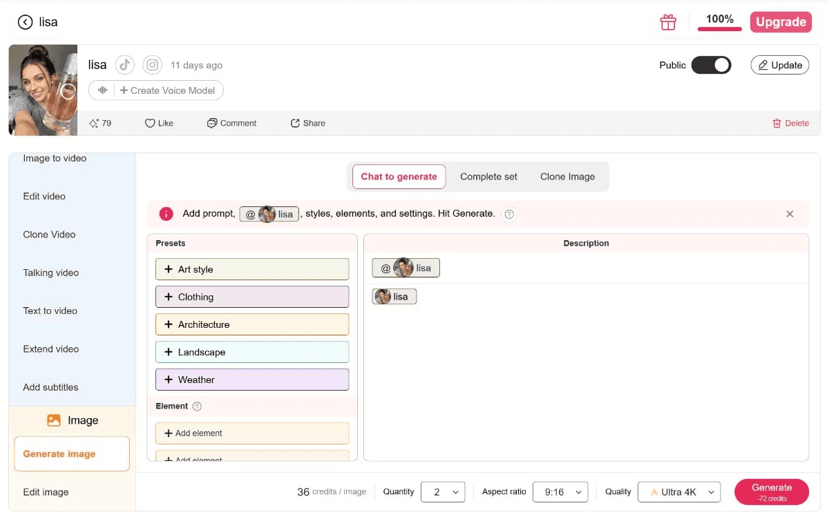 AI presenter setup for a consistent faceless digital marketing channel in APOB AI