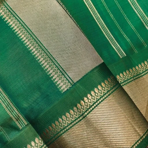 Mango Yellow Olive Green Silk Cotton Saree