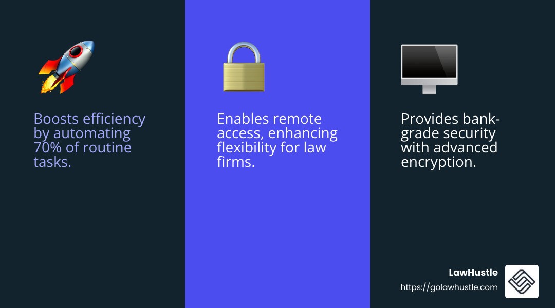 Secure client communication with bank-grade protection - law firm case management infographic 3_facts_emoji_blue