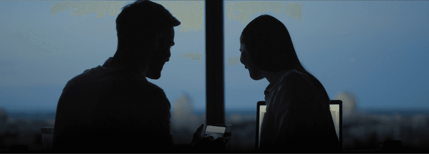 man working at a scan interface 