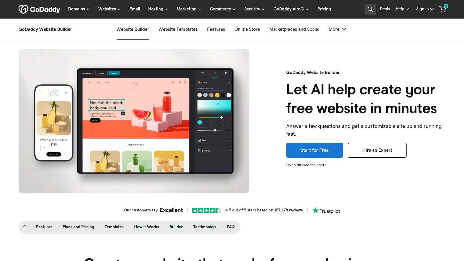 GoDaddy Website Builder