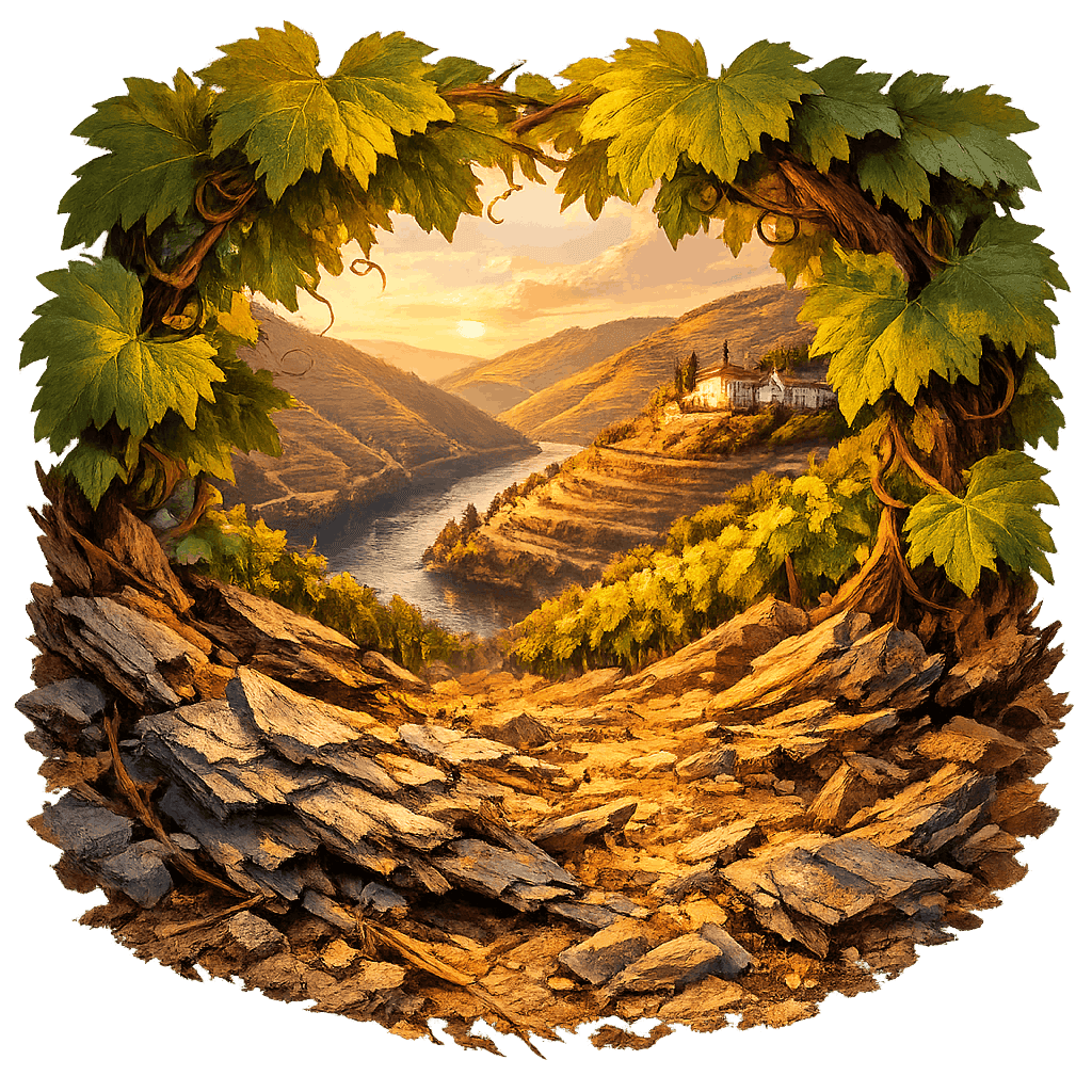 Detailed graphic of the Cima Corgo wine region.