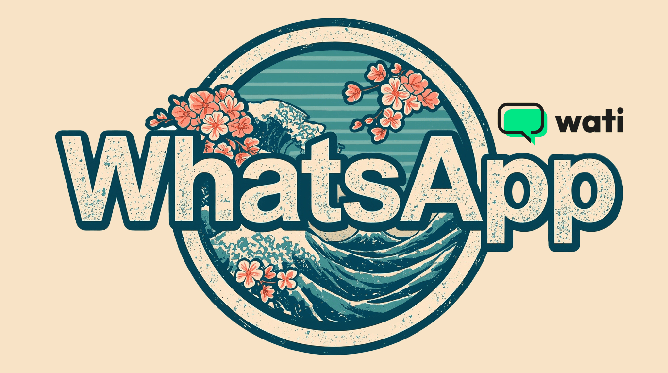 Whatsapp slogan, japanese vintage vector