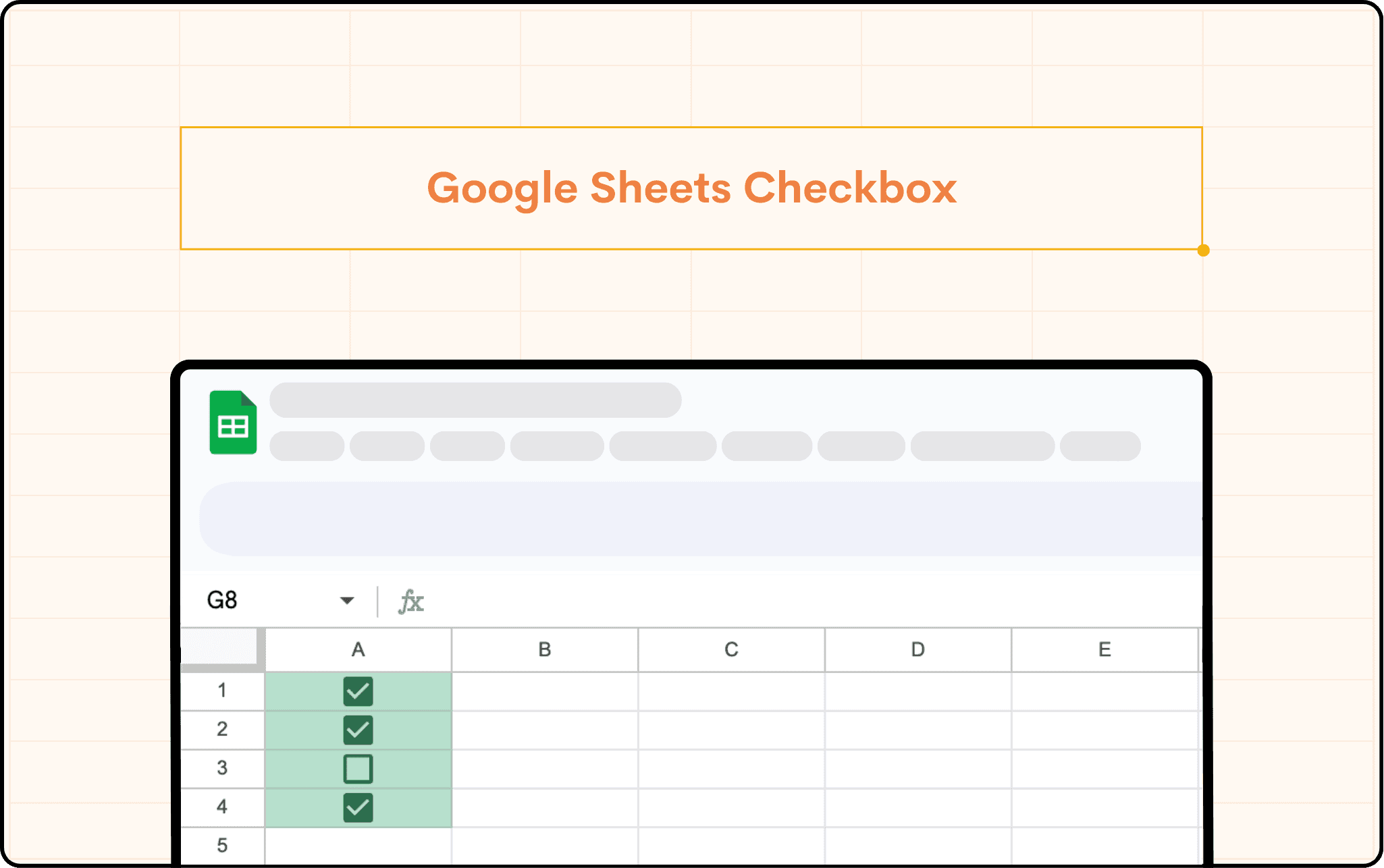 How to Add Checkboxes in Google Sheets