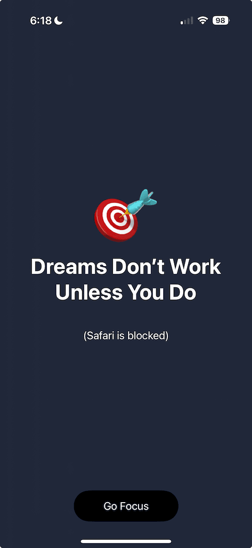 Customized Refocus block screen