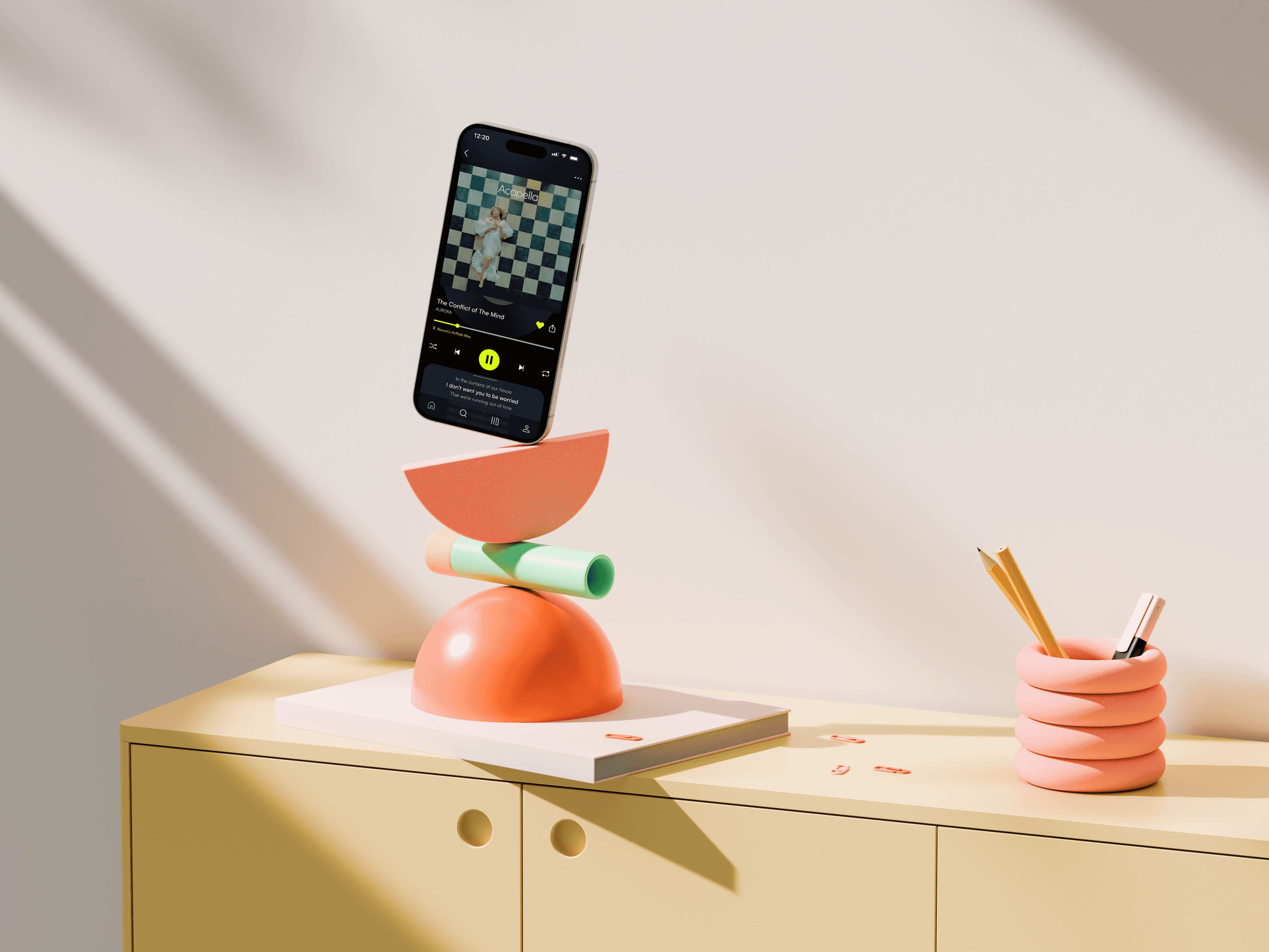 silver iphone 6 on blue surface