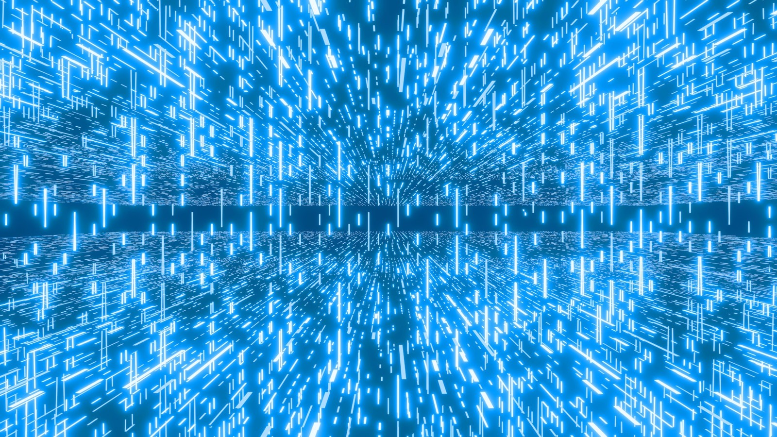 Blue futuristic glowing line pattern