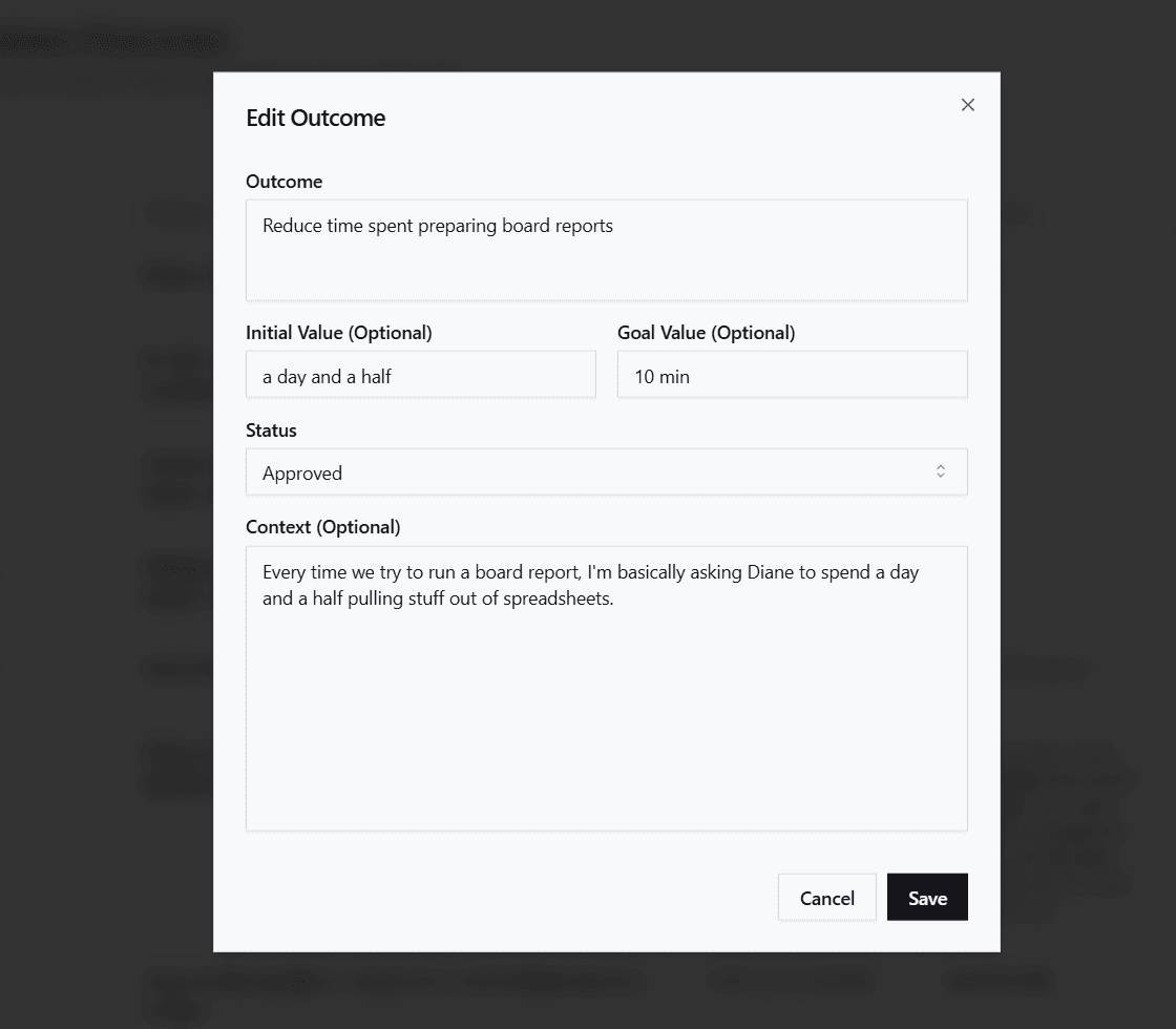 Modal prompting which client contacts to send the 3 selected requirements to