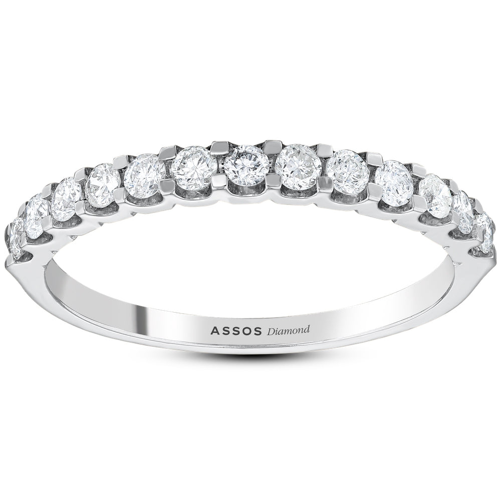 Assos 0.80 Karat G Renk SI Pırlanta Yarım Tur Yüzük