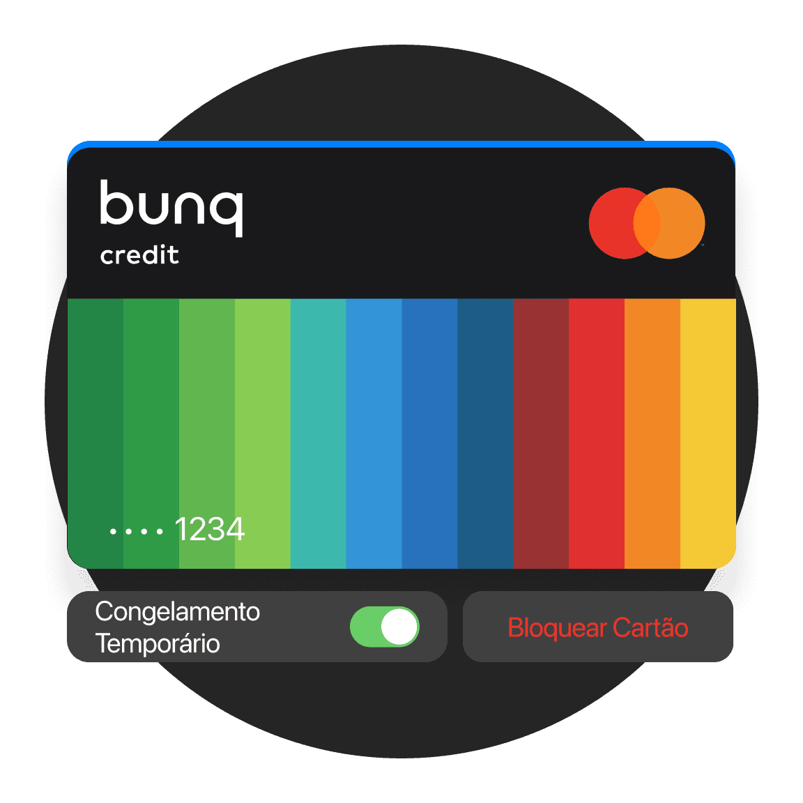 Bloqueia o teu cartão na app
