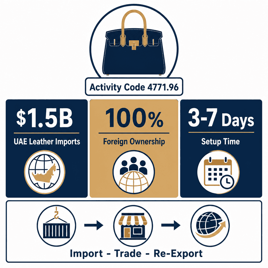 Infographic: How to Get a Handbags & Leather Products Trading License in Dubai