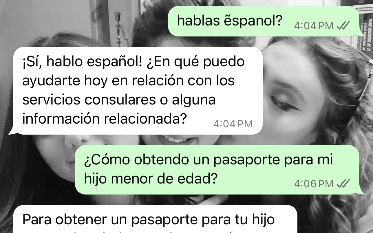 Consulate of Colombia Chat Bot