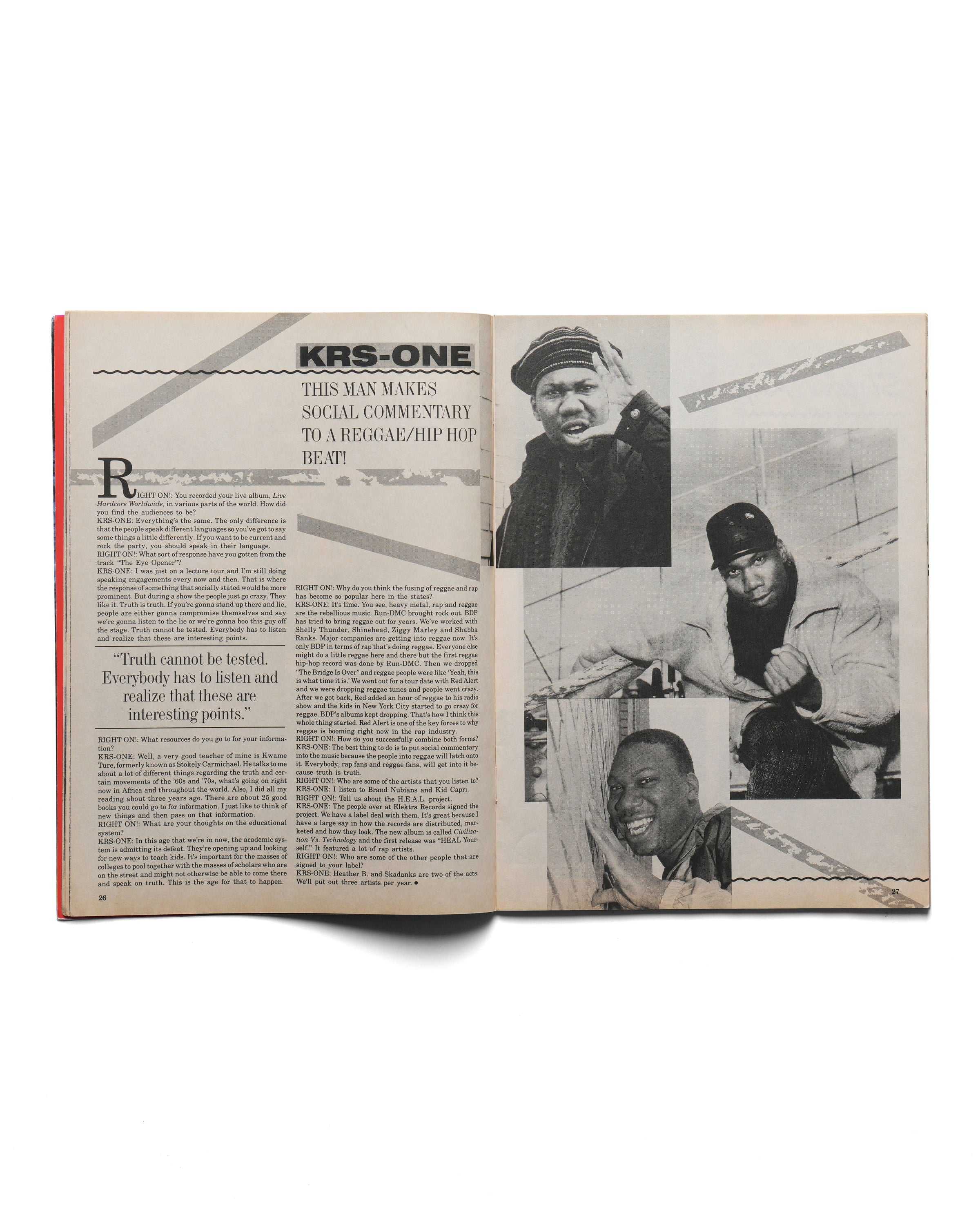 Right On - February 1992 - Insert