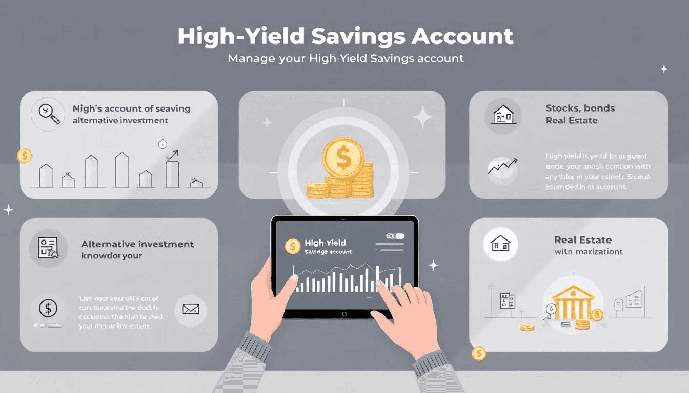 A person managing their high-yield savings account with digital tools.