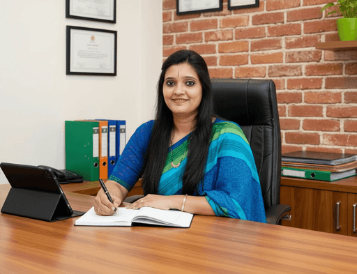 Diksha, a Tax advisor sitting in her office