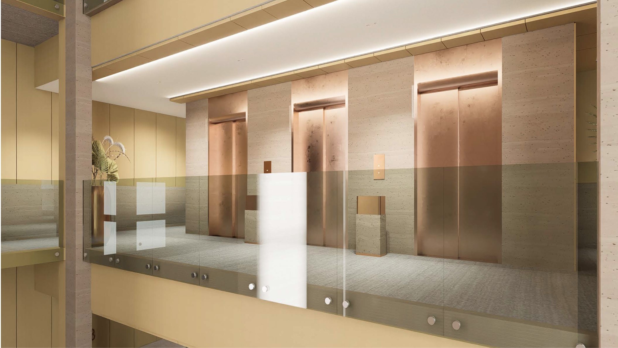 Beautiful woman looks upward with windblown hair in tropical forest.