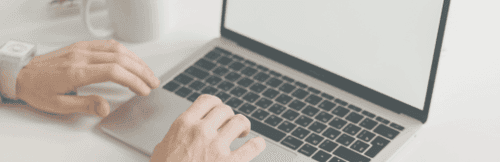 Laptop photo with hands