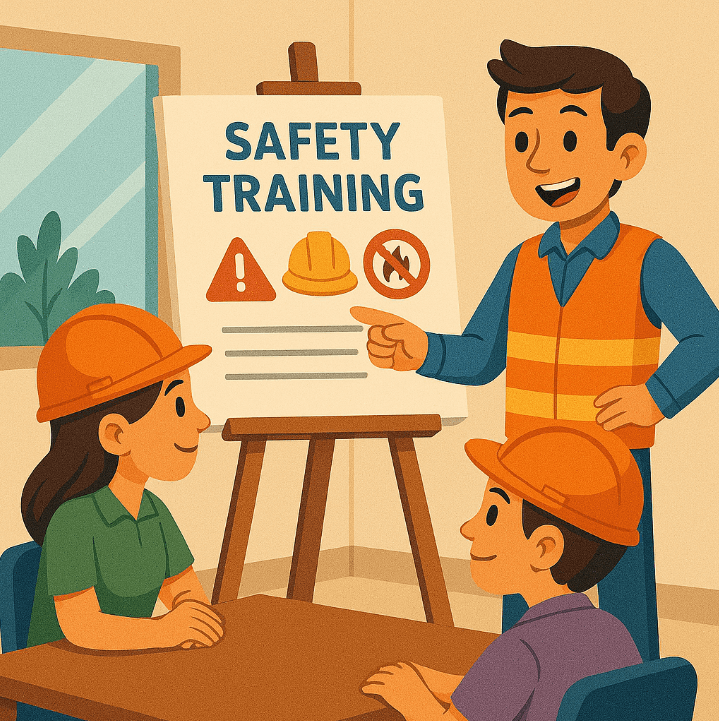Employer giving a safety training scavenger hunt with Seeker Games