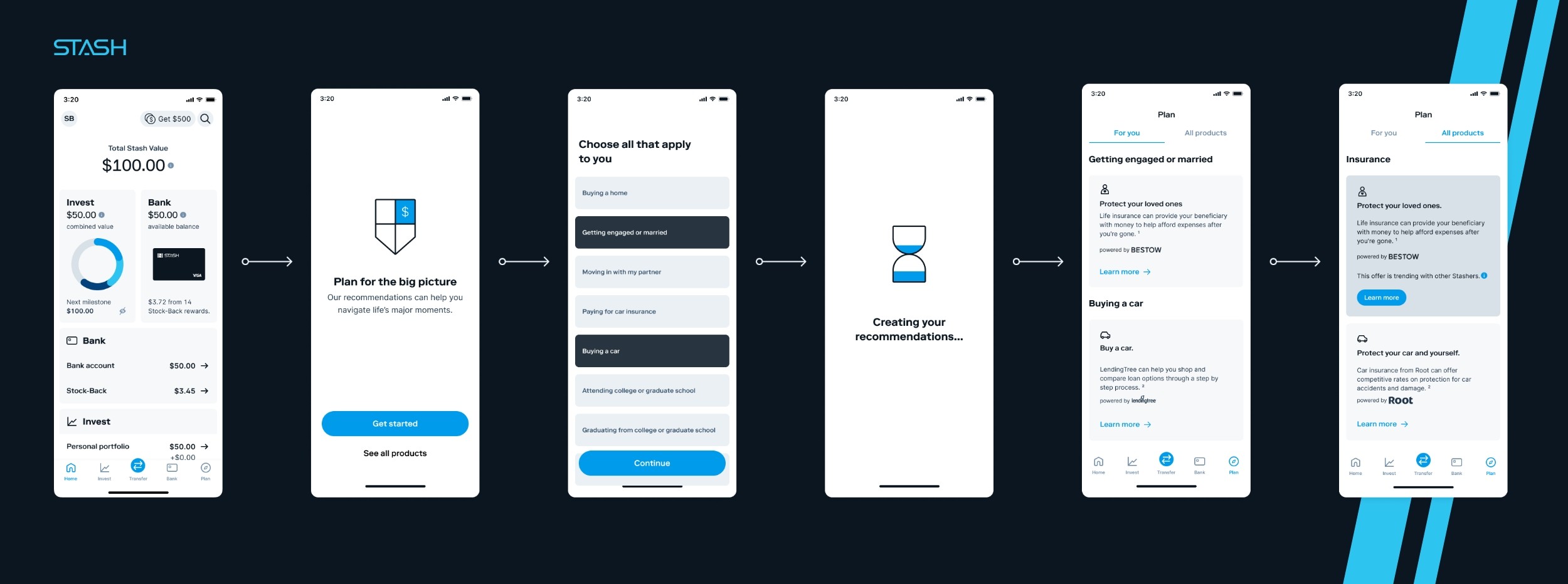 Stash Mobile App | Plan Center