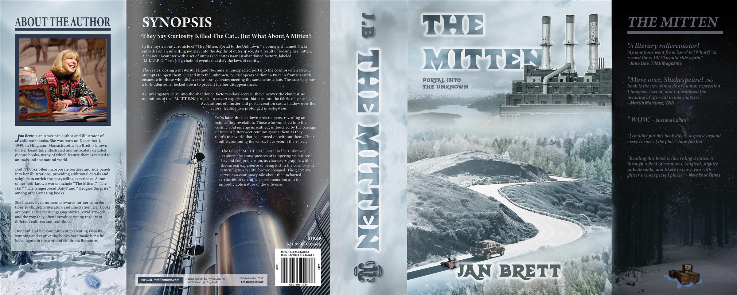 The Mitten - full dust jacket flat layout