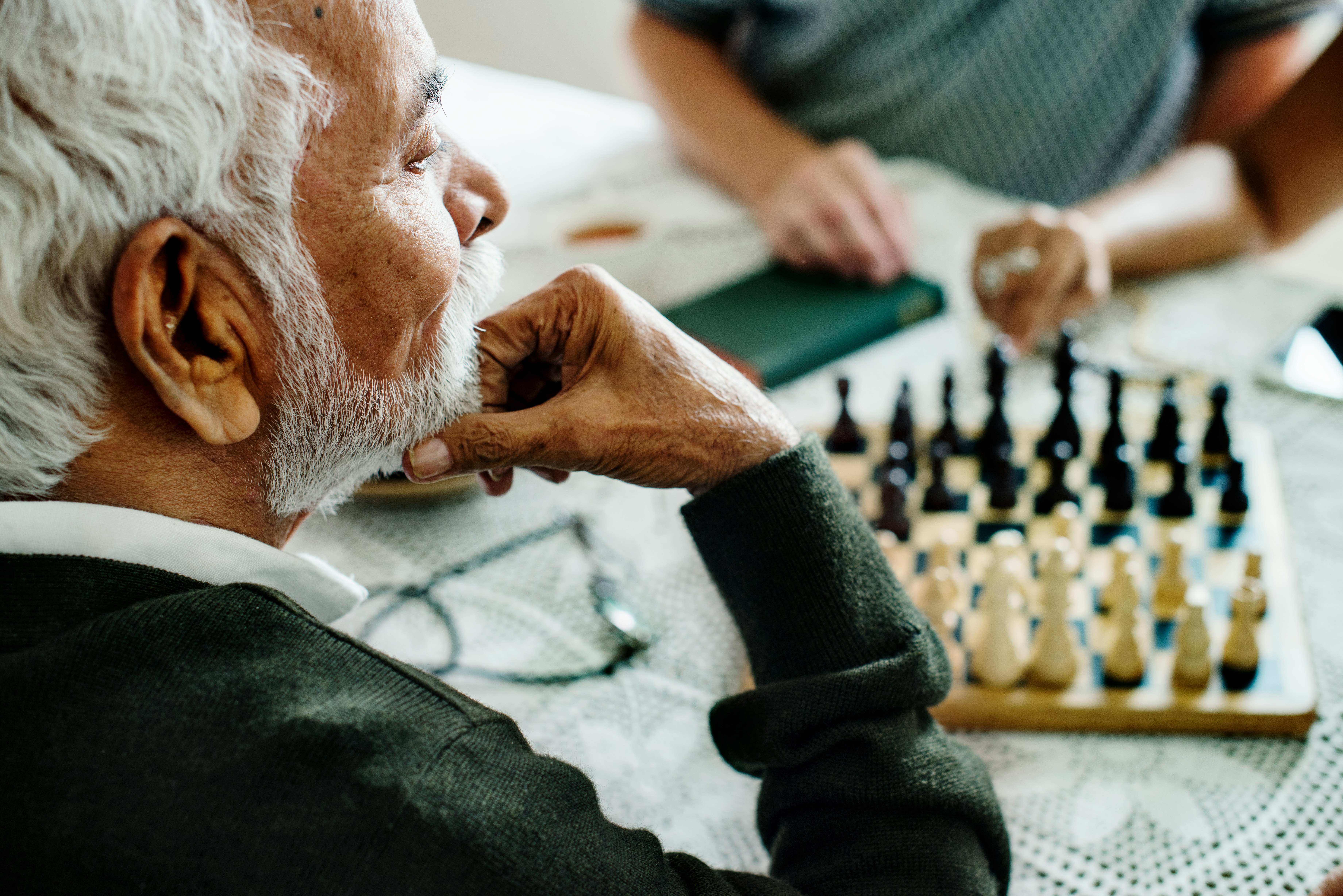 Man Playing Chess