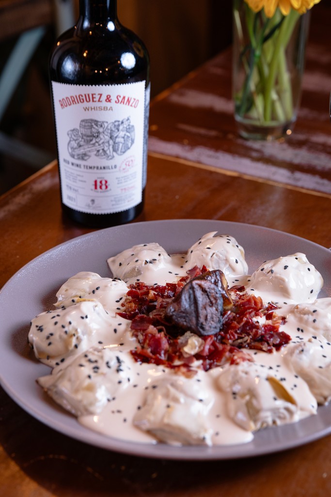 a man drinking water