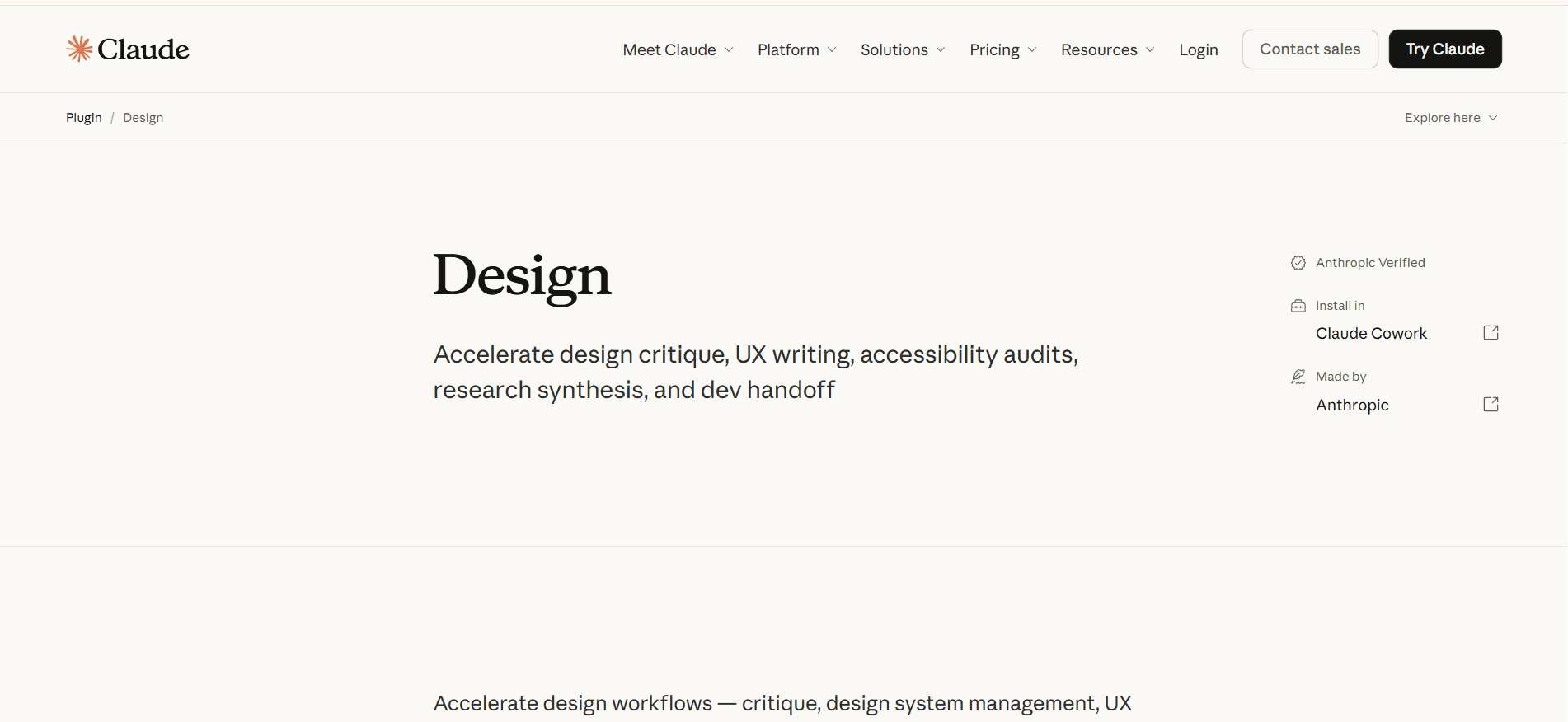 Claude Design Homepage