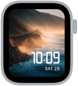coastline fm Apple Watch face preview 3 featuring summer.