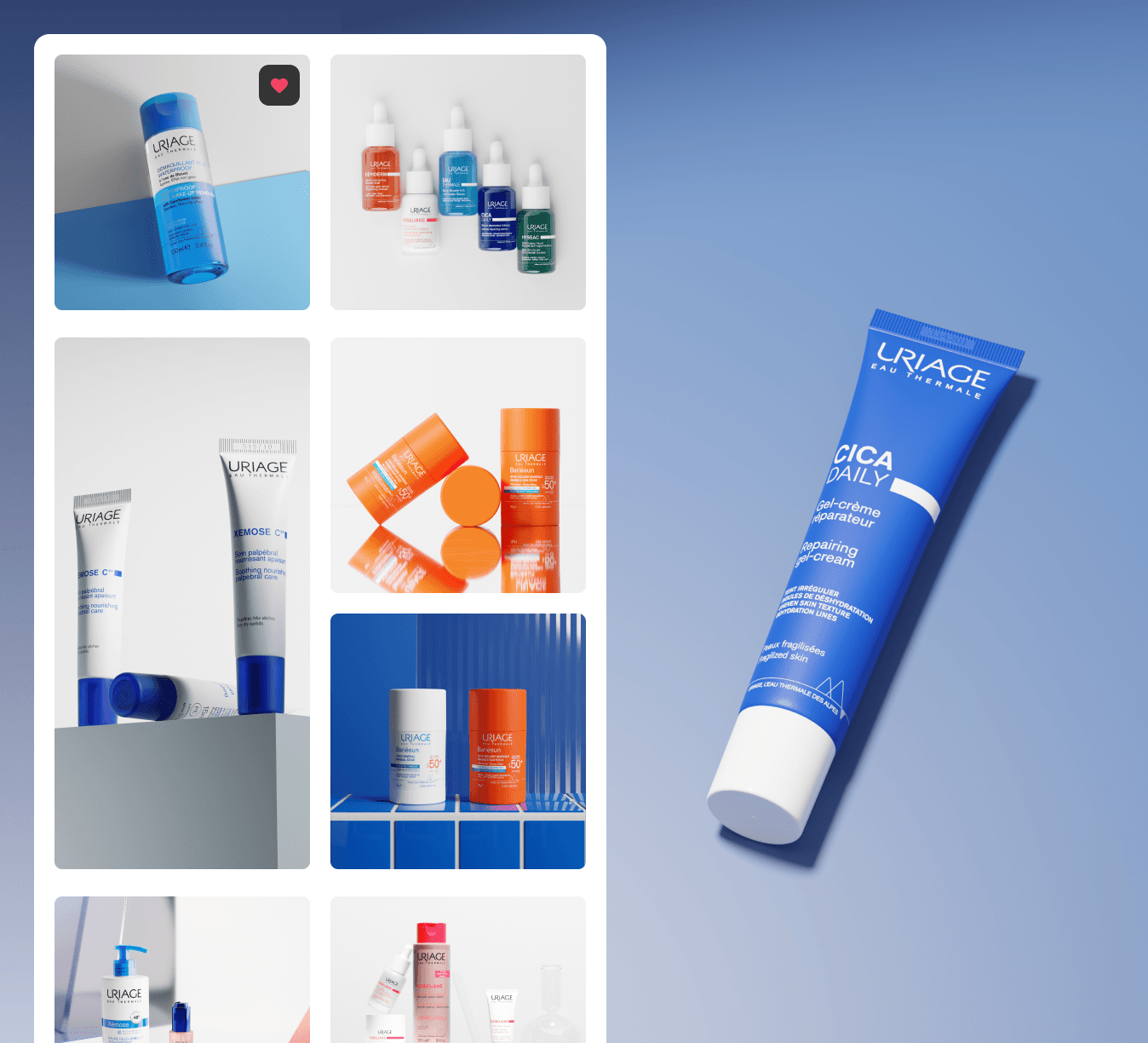 Uriage Different templates one Uriage product