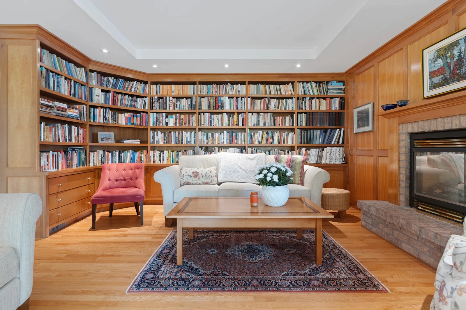 Fireside living room
