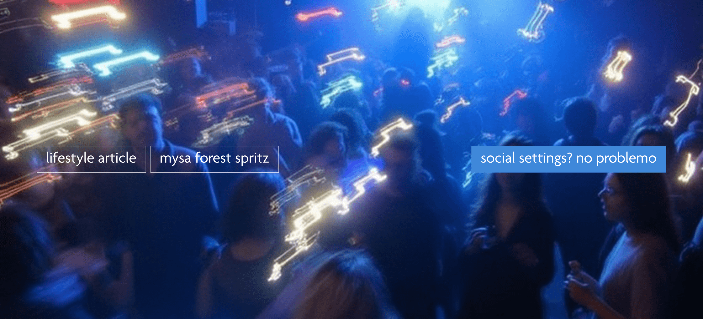 slightly blurred picture of a night club where mysa ultra sound liquid is consumed