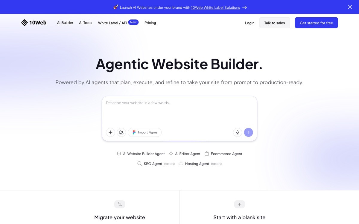AI Landing Page Generator with 10Web