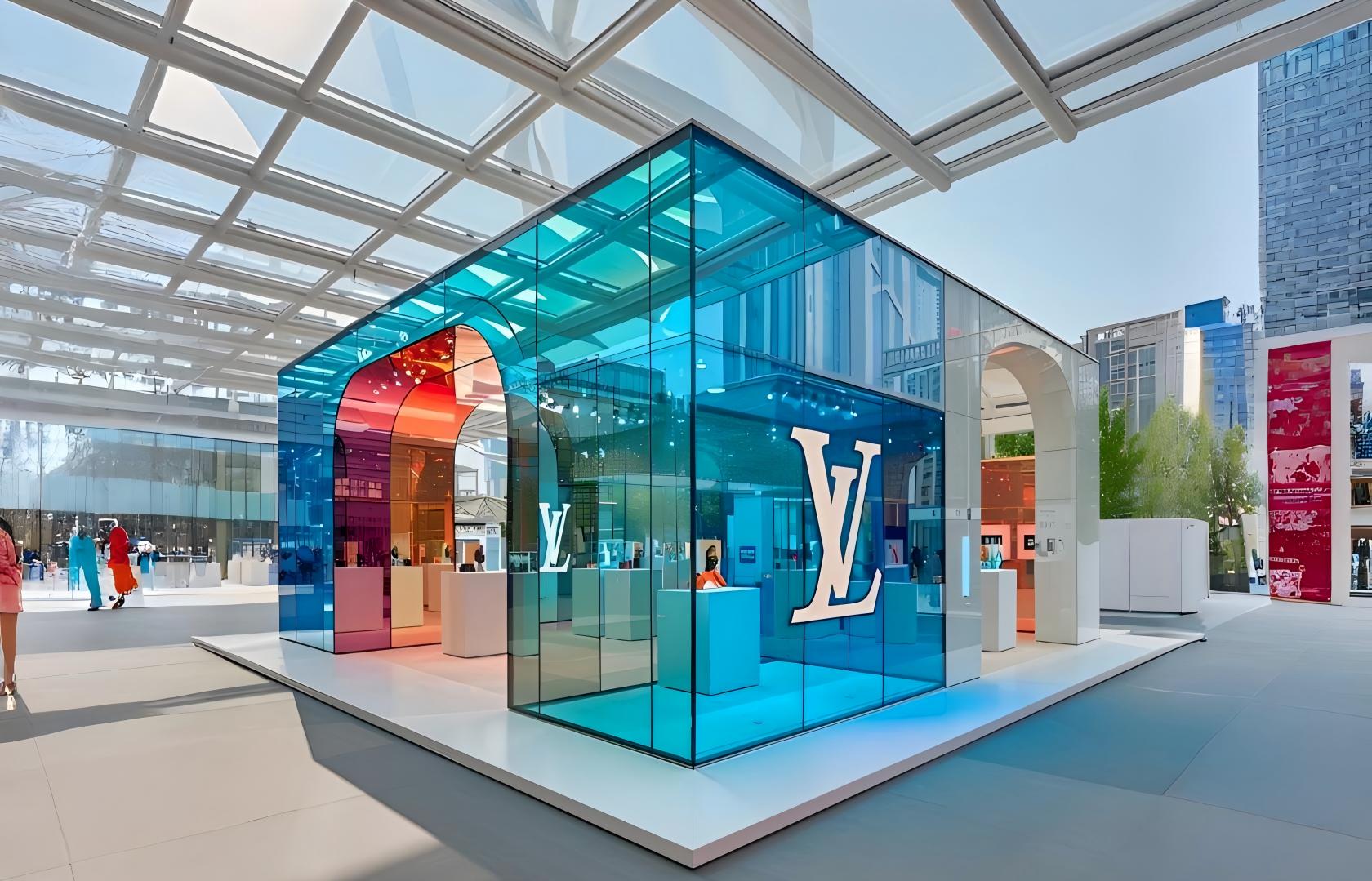 商場 Pop-up Kiosk 與機場品牌快閃店設計差異對比,顯示不同零售環境的展覽設計需求 (Comparison between shopping mall kiosk and airport brand pop-up store highlighting different retail design requirements)