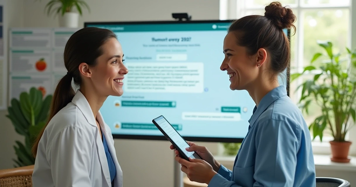 Conversa personalizada com agente de IA em consultório de nutrição