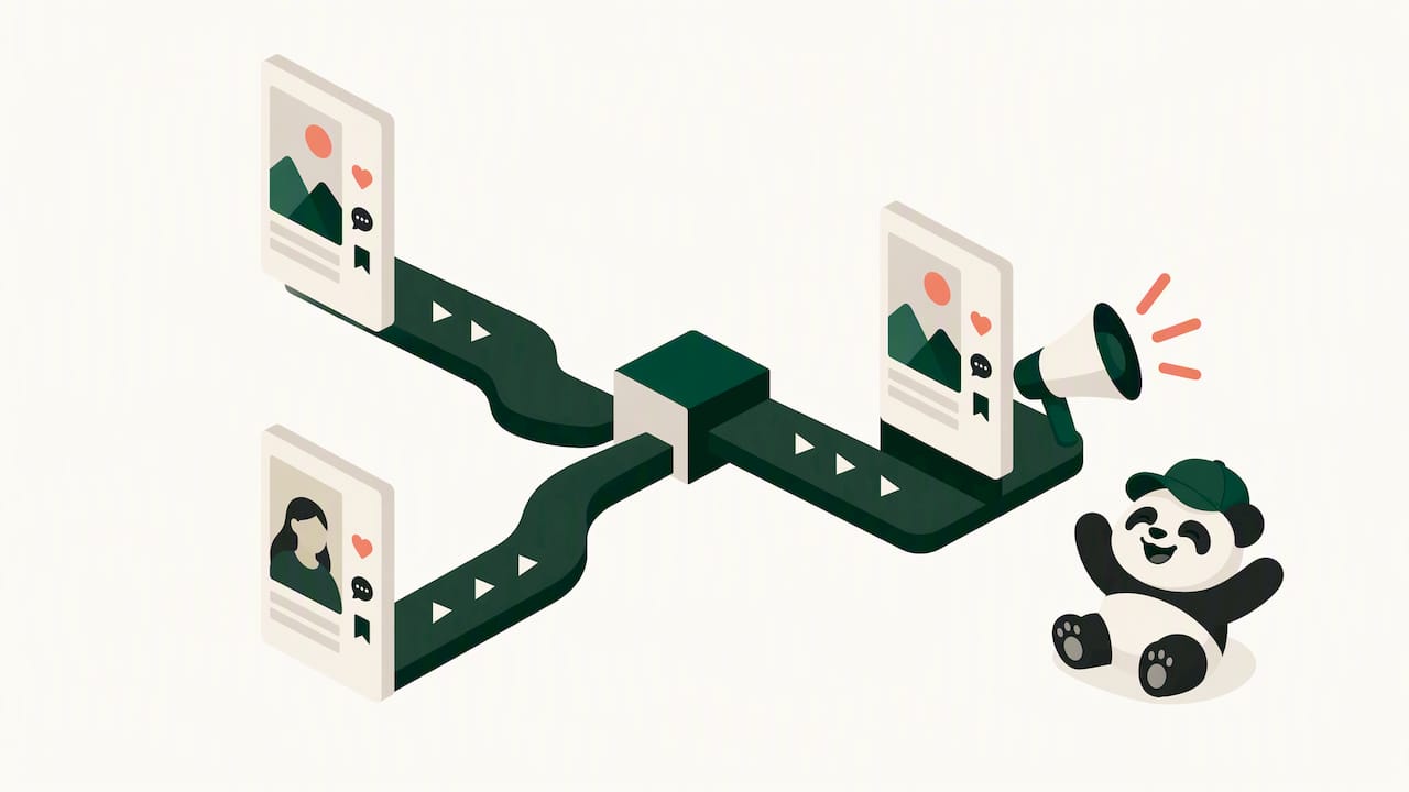 Panda guides an organic post into paid reach