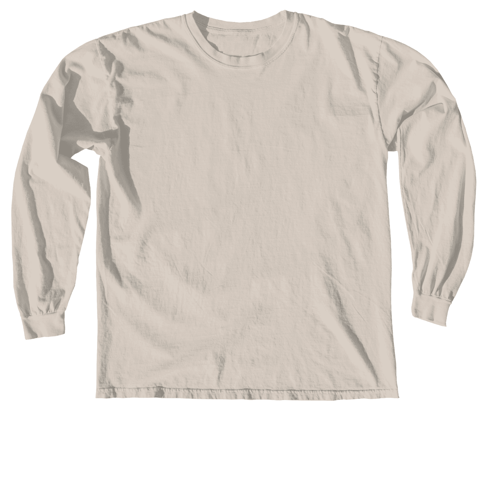 Beige long-sleeve t-shirt