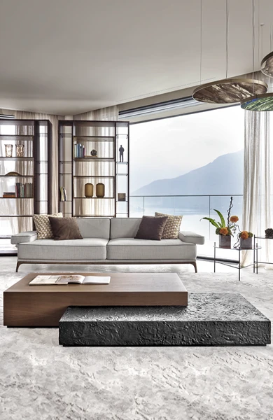 living room of a modern villa in italy