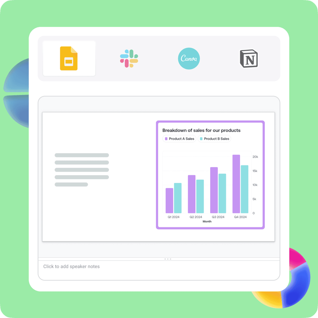 Export or embed your double bar graph