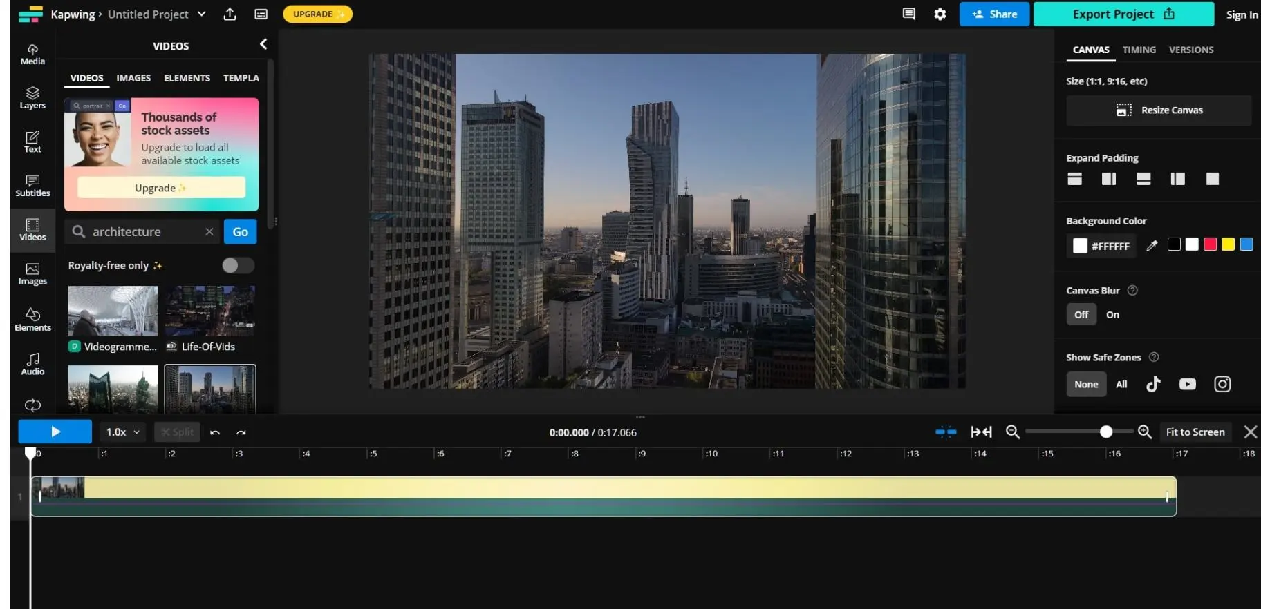 Screenshot of Kapwing's homepage, showcasing its online video editor and creative tools with features for video editing, meme creation, and social media content, all accessible via an easy-to-use interface.