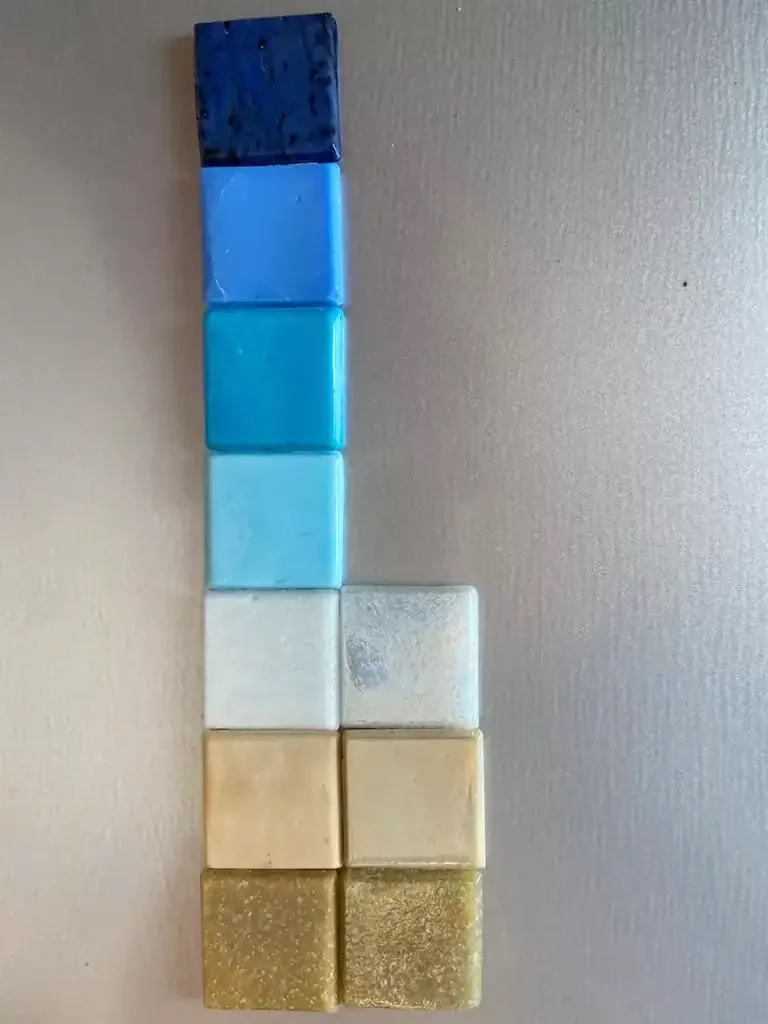 Blue Greco Roman tile mosaic for pool design.