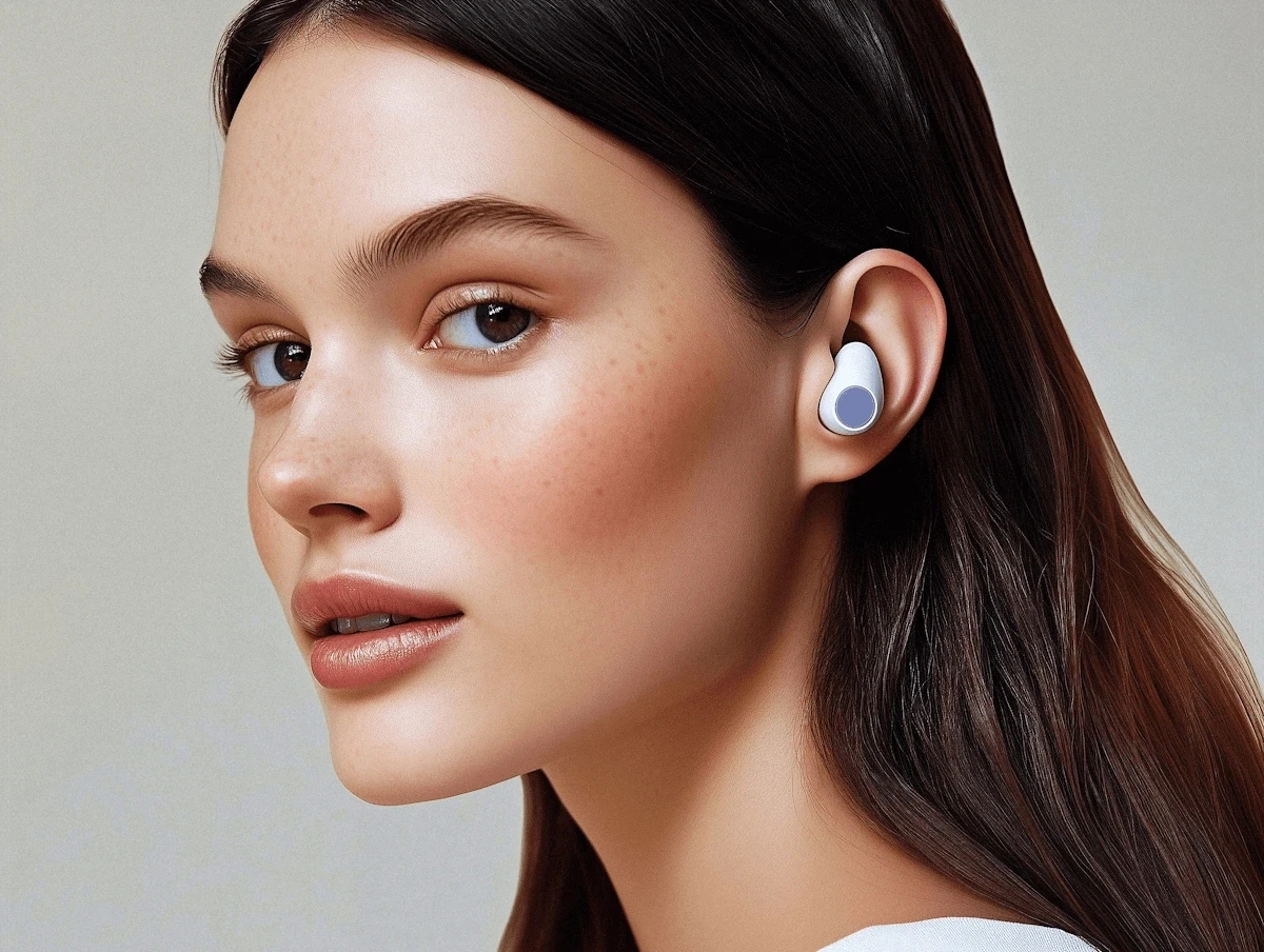 Woman with airpods